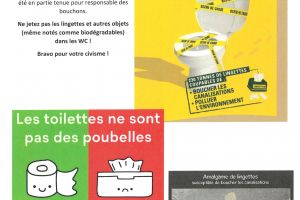 Pas de lingettes dans les toilettes !